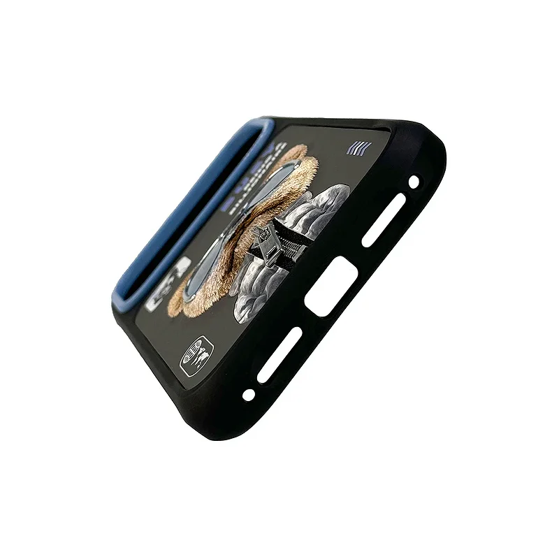 Capa Apokin Nimmy Cool e Cute 2.0 Bordada para Apple iPhone 17 Pro / 18 Pro Buldogue - Imagem 4