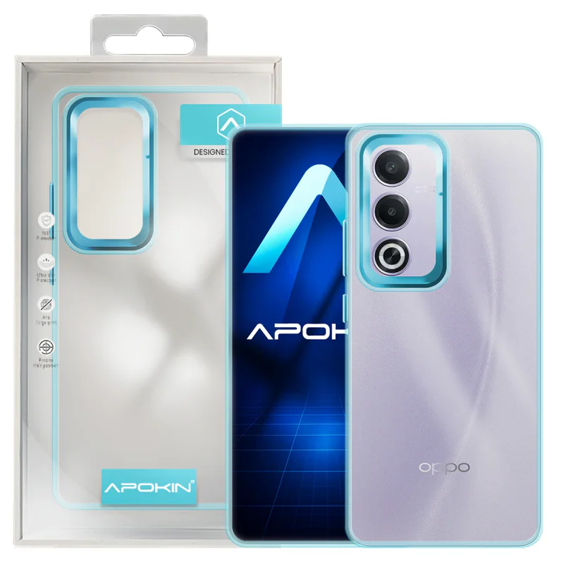 Capa Apokin para Oppo A80 Acrílico Transparente Turquesa - Imagem 6