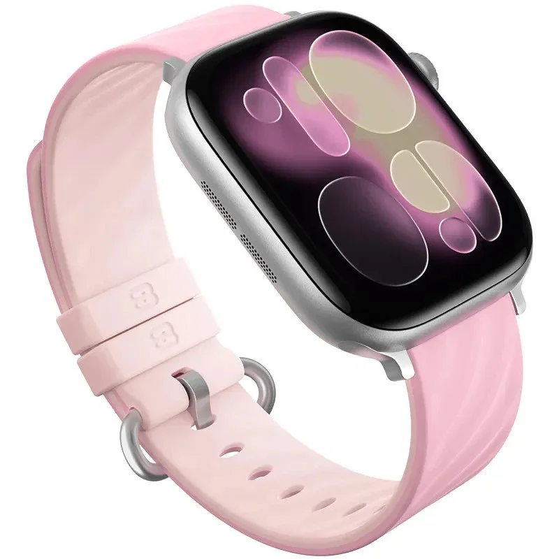 Bracelete Apokin BLUEO para Apple Watch 42 44 45 46 e 49 mm Silicone Bicolor Variante 4 - Imagem 4