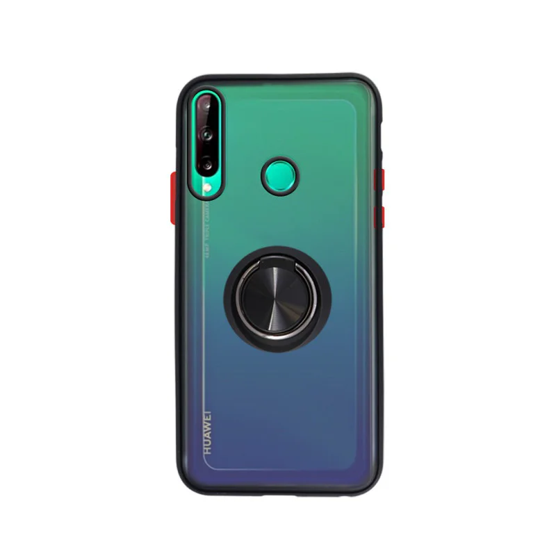 Capa Apokin para Huawei P40 Lite E em Gel Fumado com Suporte Azul - Imagem 2