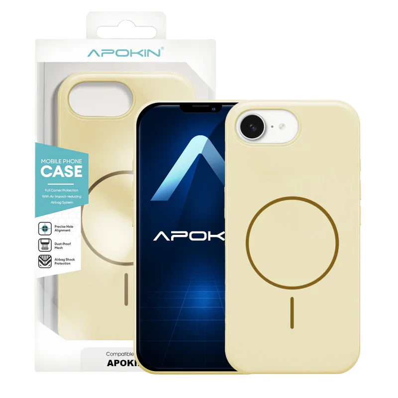 Capa Apokin para iPhone 16e e 17e Silicone Premium com MagSafe Preto - Imagem 6