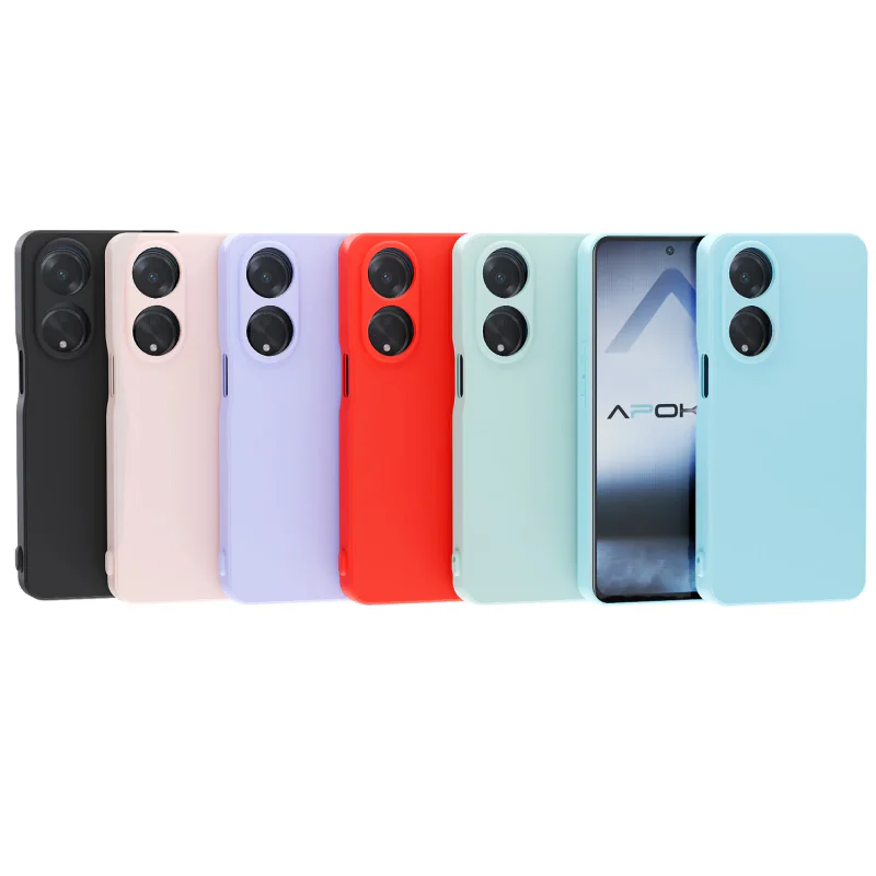 Capa Apokin Silicone com Proteção de Câmara 3D para Oppo A98 5G Variedade de Cores - Imagem 1