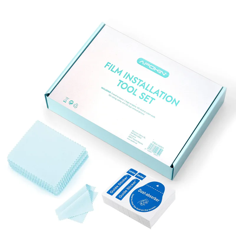 Kit de Limpeza e Instalação Apokin com Espátula para Películas de Hidrogel