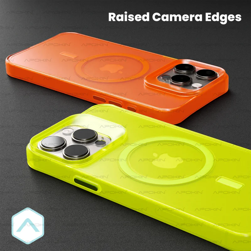 Capa Fluo com MagSafe Apokin para iPhone 14 Pro Fúcsia - Imagem 6