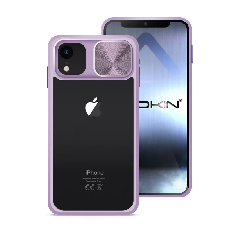 Capa de Gel Apokin Antichoques para Apple iPhone XR com Tampa Deslizante de Câmara Cor: Azul marinho - Imagem 4