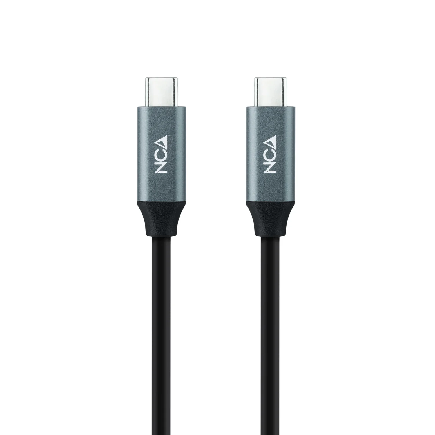 Cabo USB-C para USB-C Nanocable 10.01.4301-L150 USB 3.2 Gen 2x2 100W 1,5 m Cinzento e Preto - Imagem 2