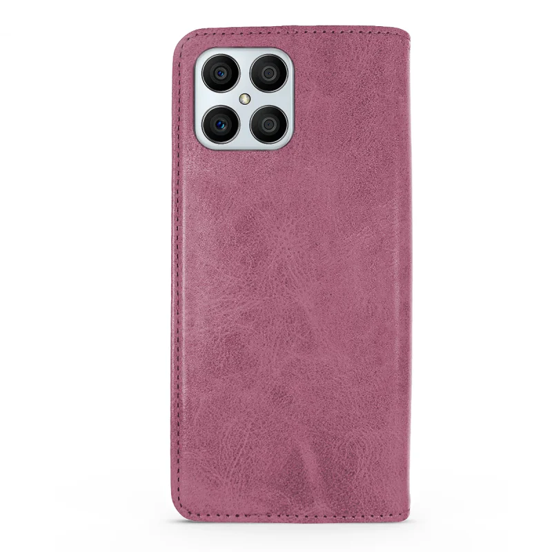 Capa Carteira de Couro com Suporte para Cartões Honor X8 5G Rosa - Imagem 6