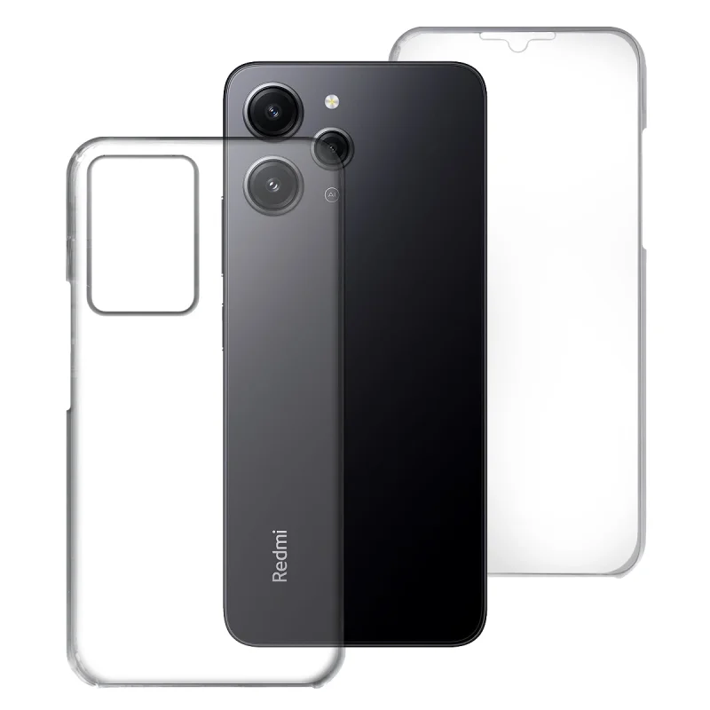 Capa Apokin para Xiaomi Redmi 12 Silicone Dupla 360 Transparente