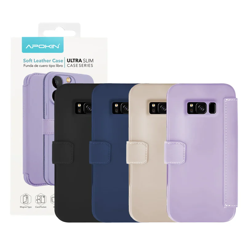 Capa Apokin para Samsung Galaxy S8 Plus em Silicone com Toque de Pele Lilás