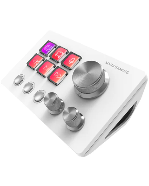 Control Deck Mars Gaming MSD-TWO com 6 Teclas LCD, 3 Rodas e 3 Botões USB-C Branco - Imagem 3
