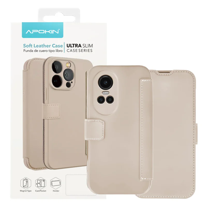 Capa Apokin para Oppo Reno 10 Silicone Textura Efeito Pele Azul - Imagem 3