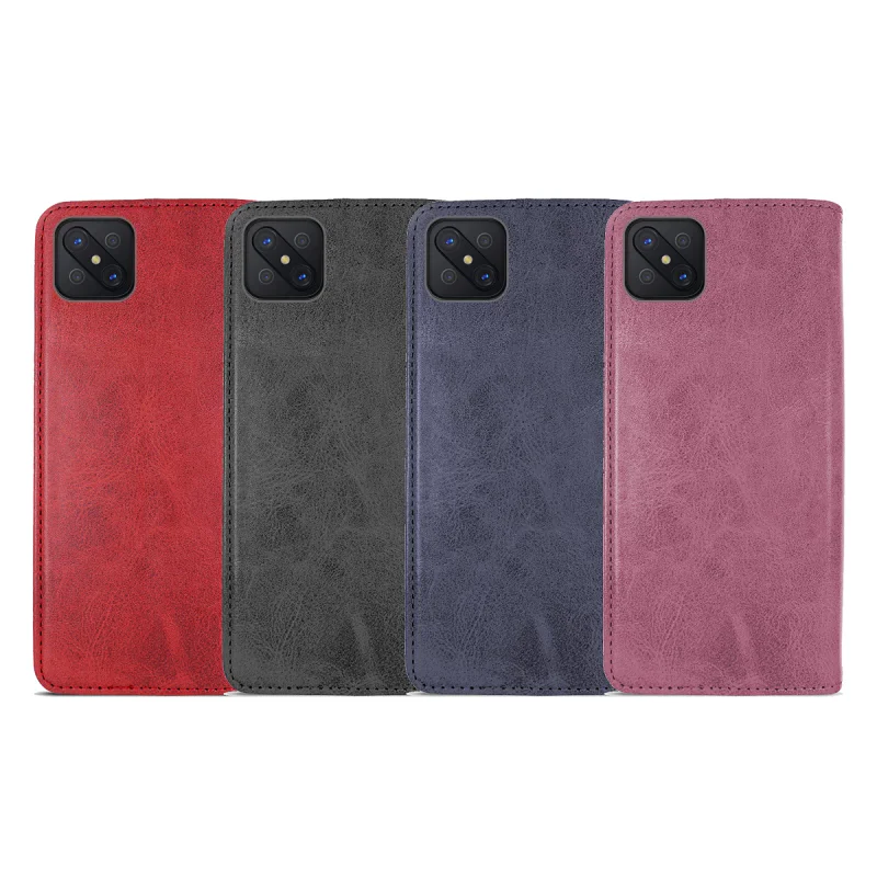 Capa Livro Apokin para Oppo Reno4 Z em Polipele com Porta-cartões Variedade de cores
