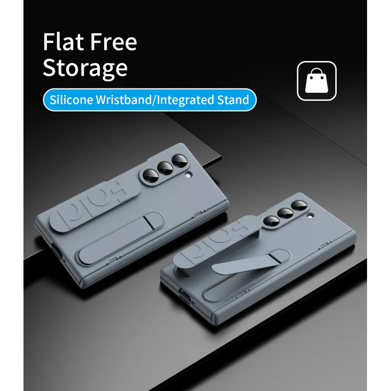 Capa Apokin para Samsung Fold 8 Ultra com Fita e Suporte Azul - Imagem 2
