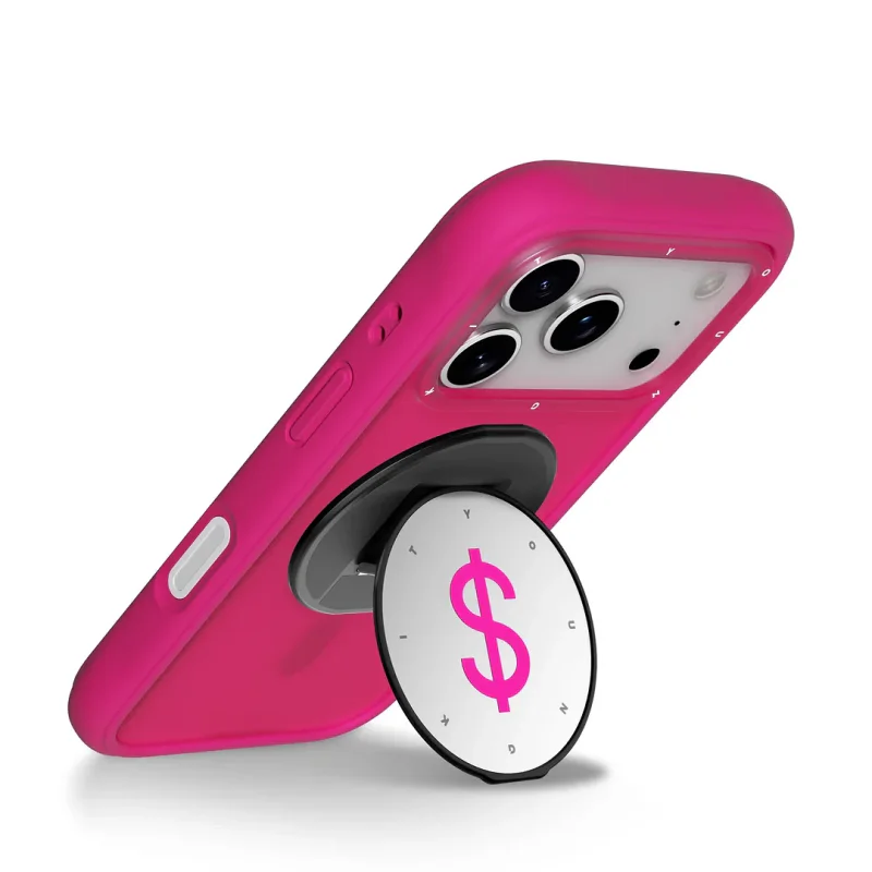 Suporte Magnético Apokin Youngkit com Espelho Móvel e Padrão Dólar Rosa - Imagem 4