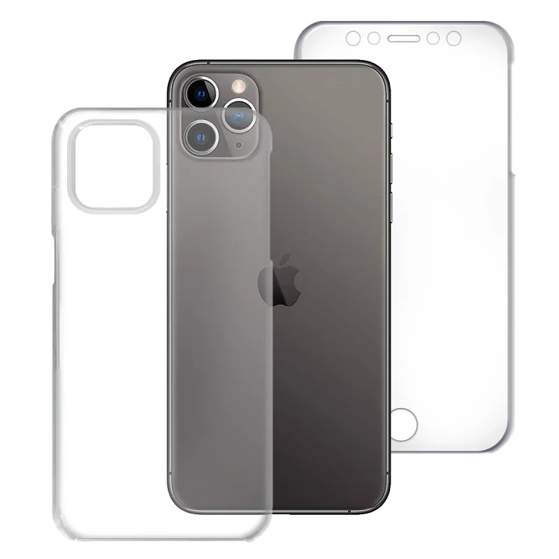 Capa Dupla 360 Apokin para iPhone 11 Pro Max 6,5 polegadas Transparente