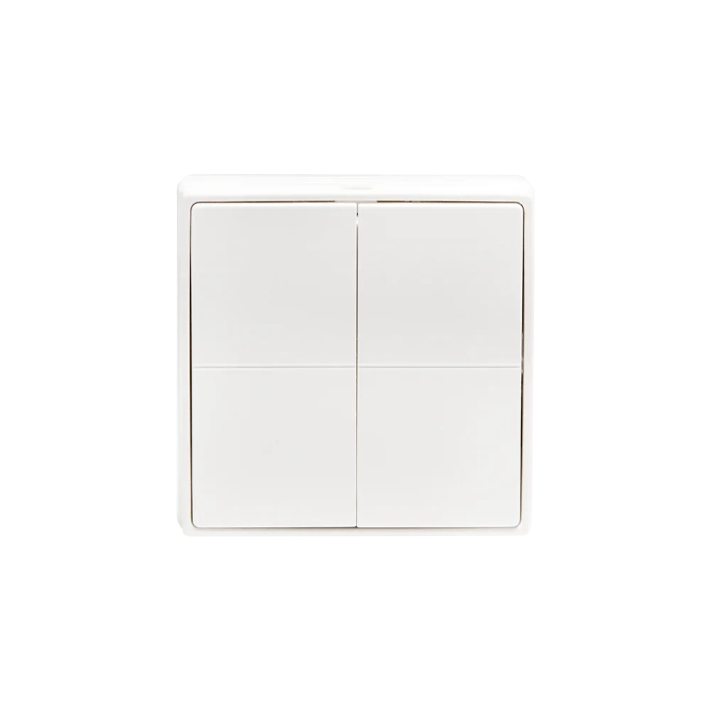 Interruptor Inteligente Shelly BLU Wall Switch 4 ZB Standalone 4 Botões Bluetooth e Zigbee a Pilha - Imagem 2