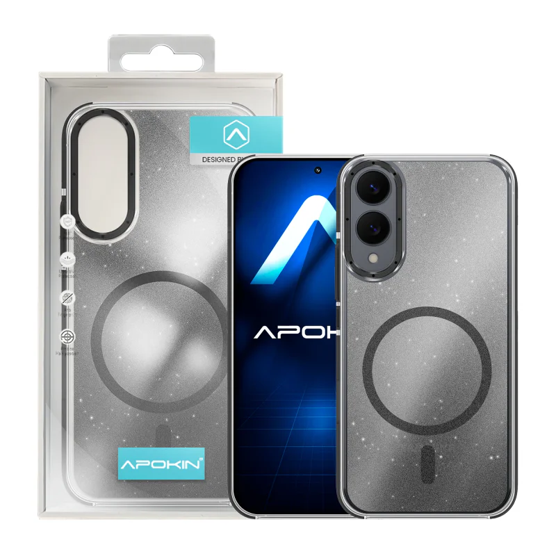 Capa Apokin Acrílica com Purpurina e MagSafe para Samsung Galaxy S25 Variedade de cores - Imagem 2