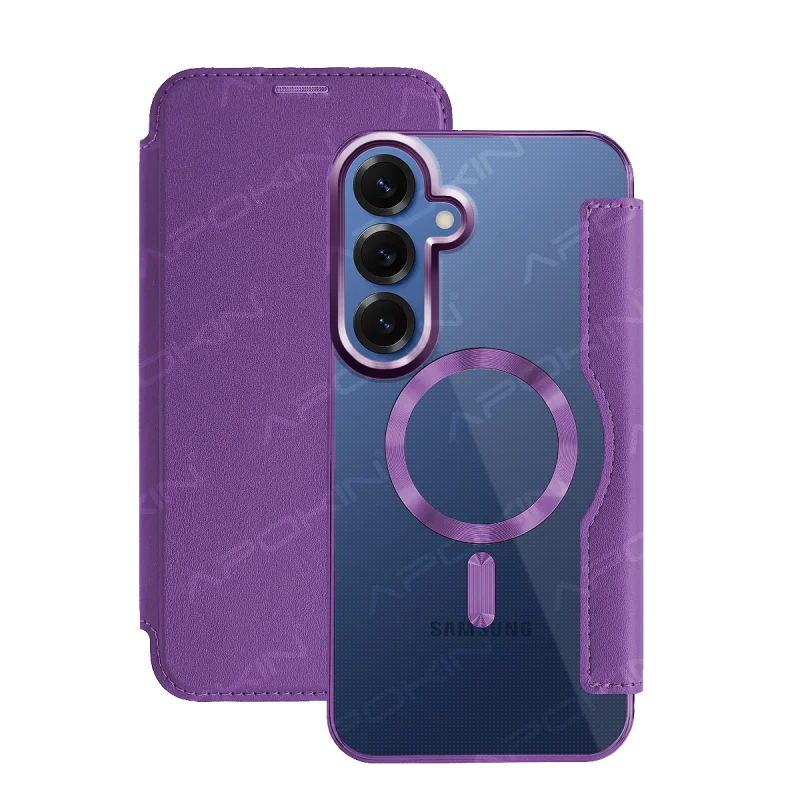 Capa Mocome Apokin para Samsung Galaxy S25 Acabamento Cromado com MagSafe Prata - Imagem 3