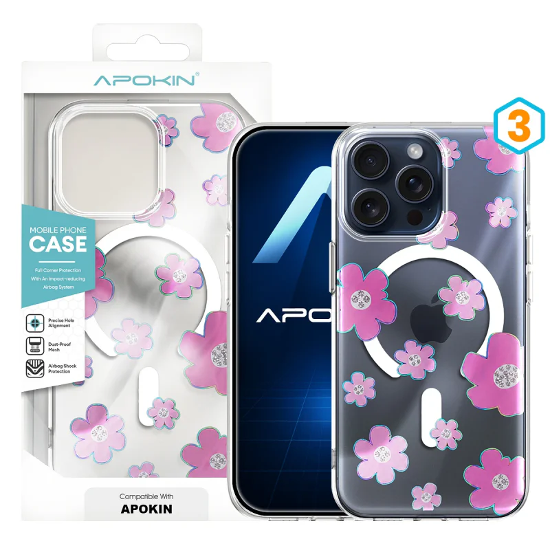 Capa Apokin para iPhone 15 Pro Max Silicone com MagSafe e Desenho 1 - Imagem 4