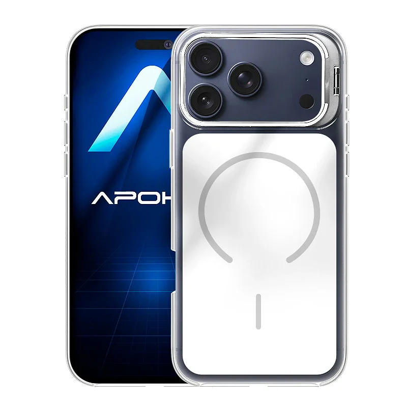 Capa Apokin para Apple iPhone 17 Pro Max e 18 Pro Max Acrílica com Suporte e MagSafe Variedade de cores - Imagem 2