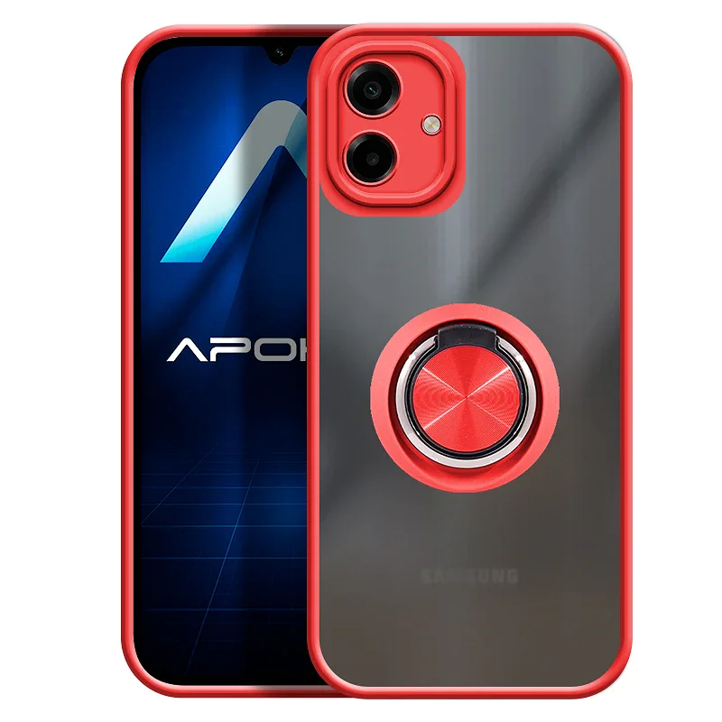 Capa Apokin para Samsung Galaxy A07 Gel Fumada com Íman e Suporte Vermelho