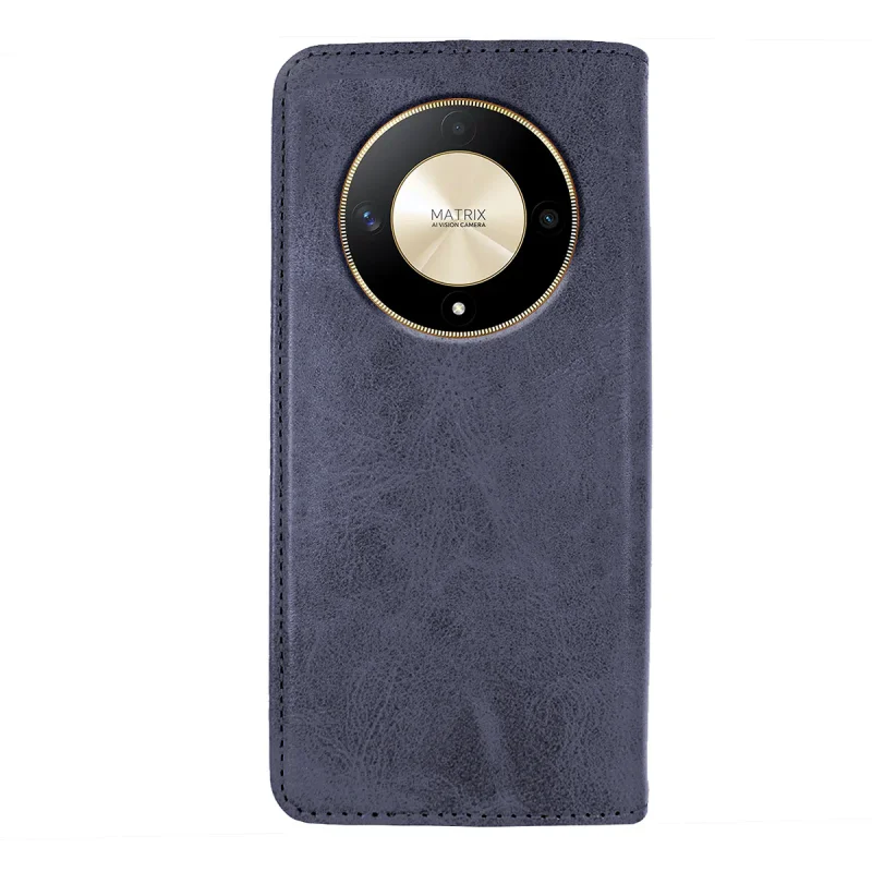 Capa com Tampa e Porta-Cartões Apokin para Honor X9b em Couro Sintético Preto - Imagem 3