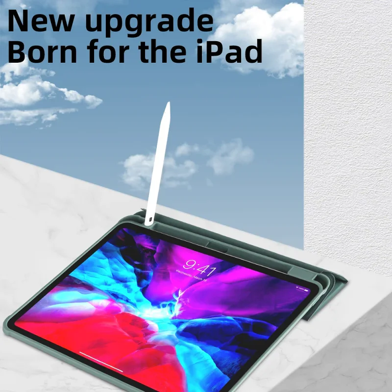 Capa Apokin Smart Cover 360 para iPad Air 13 com Suporte para Caneta Preto - Imagem 4