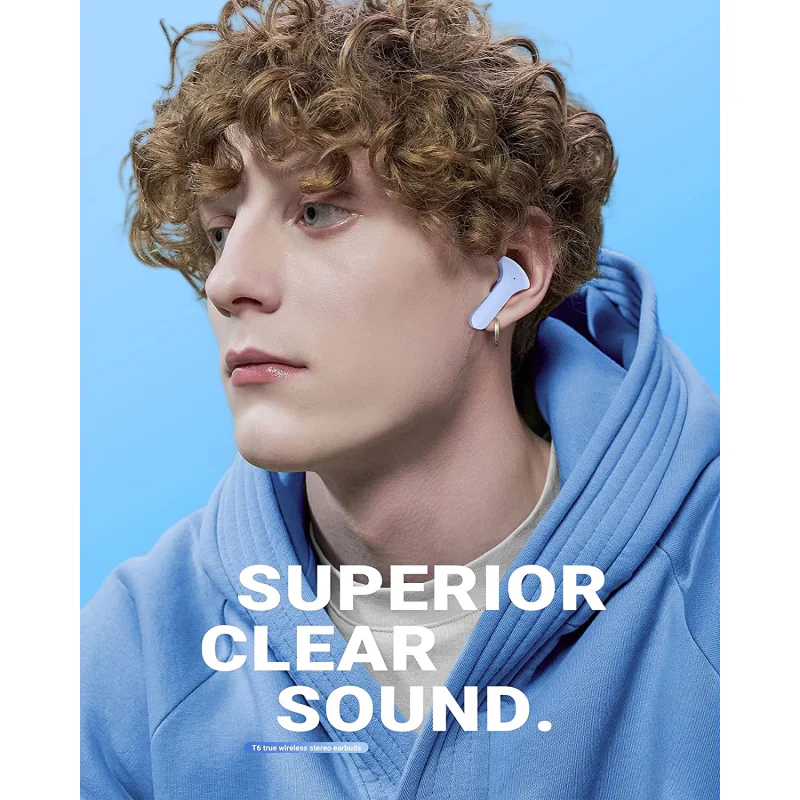 Auriculares Bluetooth Bavin Apokin Crystal BW03 Hi-Fi com Cancelamento de Som Preto - Imagem 3