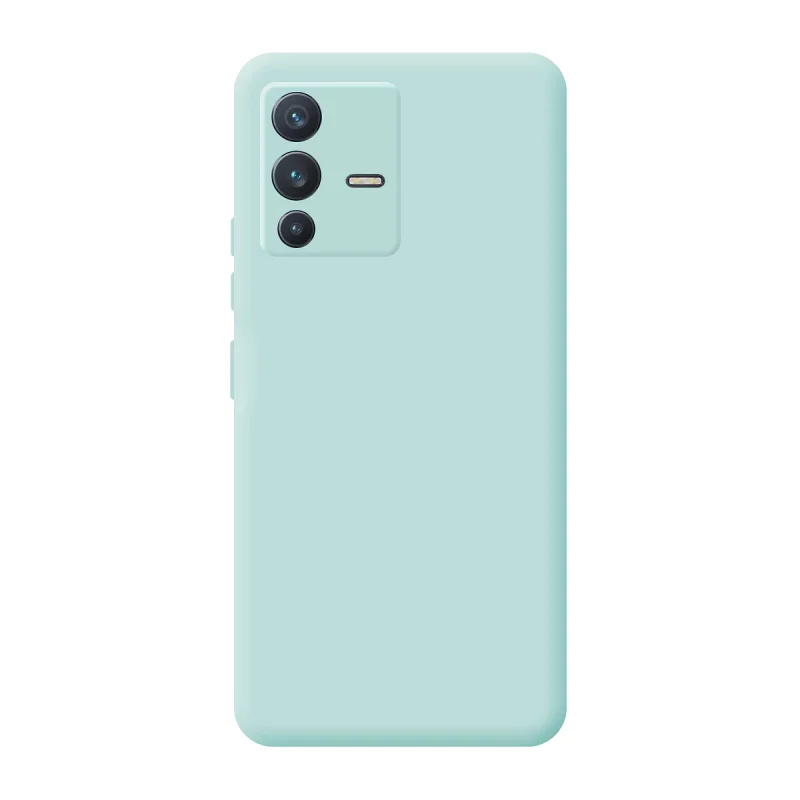Capa Apokin para Vivo V23 5G Silicone com Proteção de Câmara 3D Azul Turquesa - Imagem 2