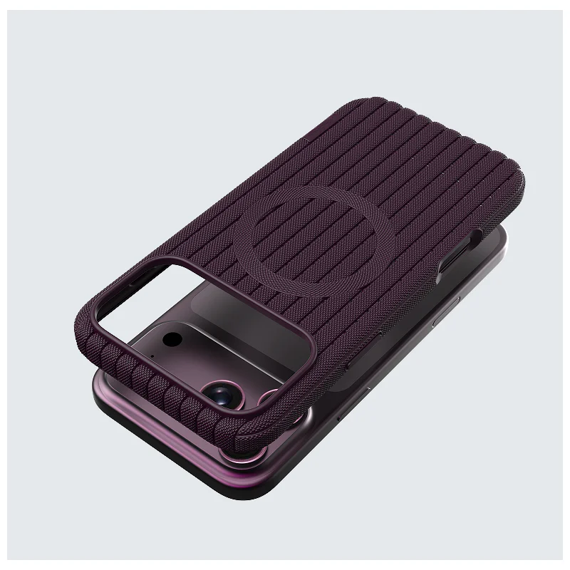 Capa Apokin para Apple iPhone 17 Pro Max e iPhone 18 Pro Max Magnética em Tecido Laranja - Imagem 4