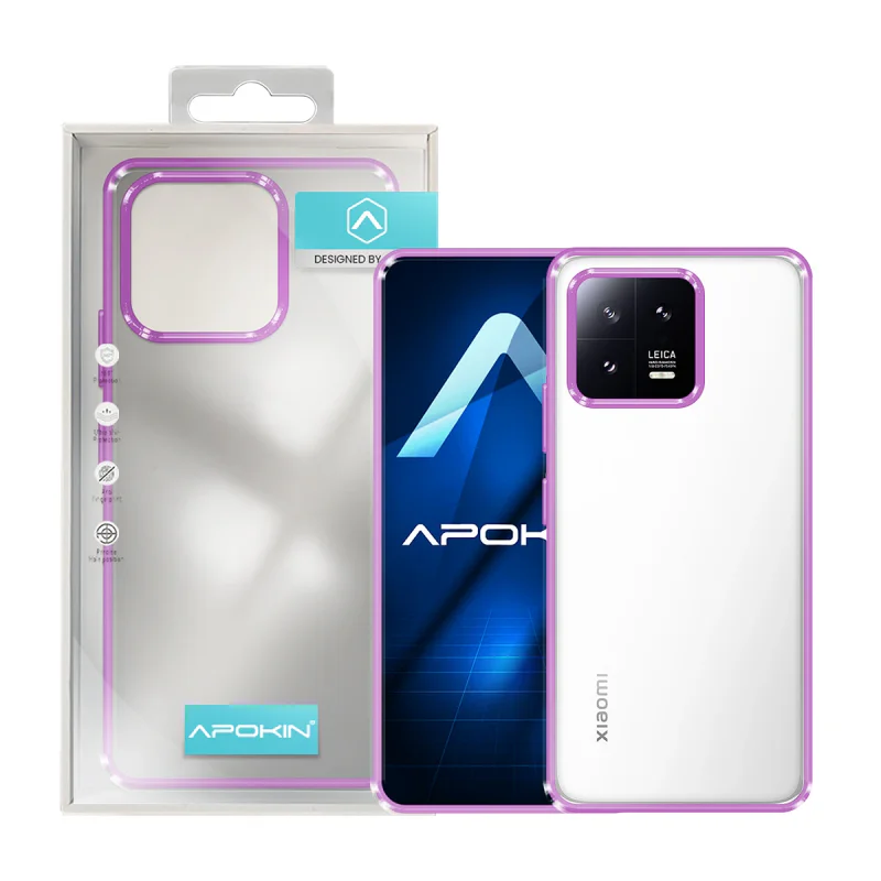 Capa Antichoques Apokin com Rebordo Colorido para Xiaomi Redmi 13 Rosa - Imagem 4