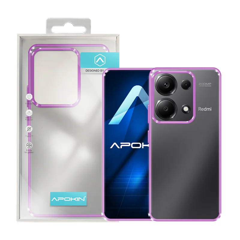 Capa Apokin para Xiaomi Redmi Note 13 Pro 5G Antichoque com Borda Colorida Transparente - Imagem 4