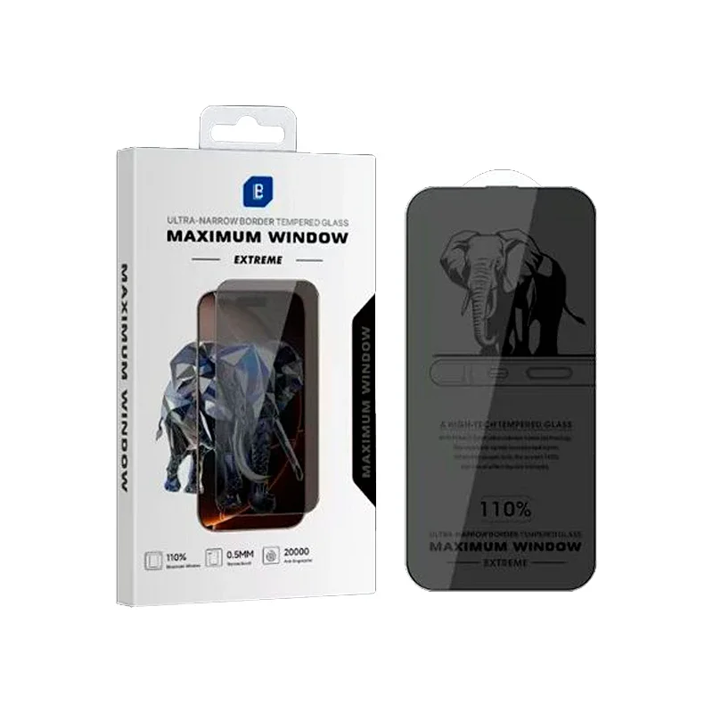 Película Apokin em Vidro Temperado de Privacidade para iPhone 16 Pro Max Preto
