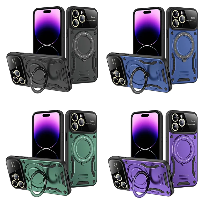 Capa Antichoques Apokin para iPhone 14 Pro Max com Suporte Verde - Imagem 6