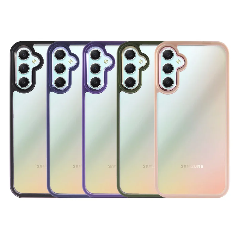 Capa de Silicone Apokin para Samsung Galaxy A34 Antichoque com Borda de Câmara em Alumínio Verde - Imagem 1