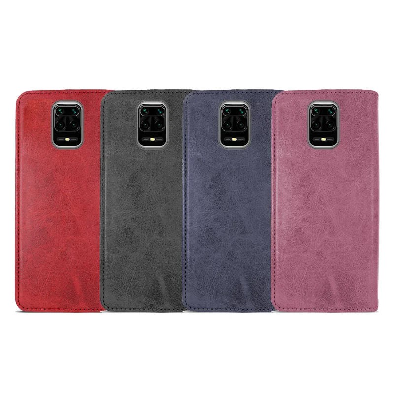 Capa Apokin para Xiaomi Redmi Note 9S com Porta-cartões Pele Sintética Preto