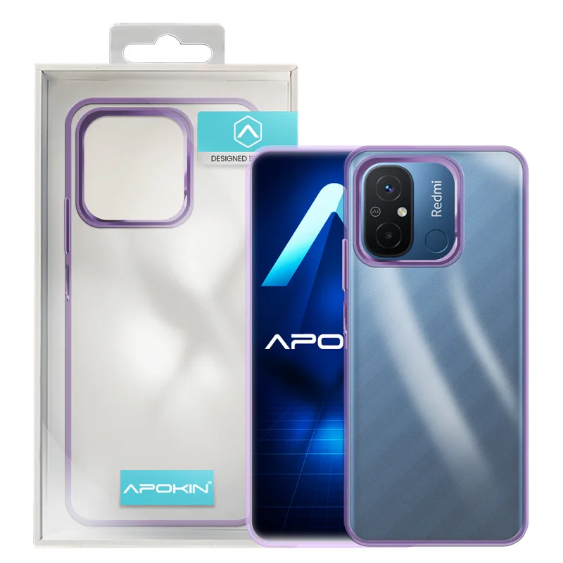 Capa Apokin em Acrílico Transparente para Xiaomi Redmi 12C Preto - Imagem 4