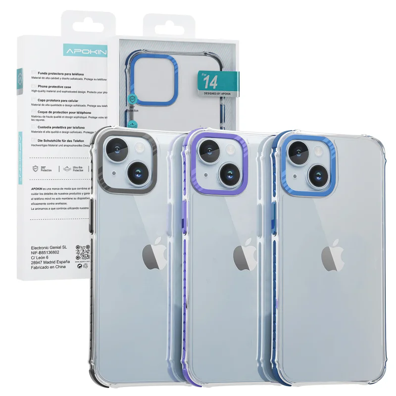 Capa Apokin Pedra para iPhone 13 e iPhone 14 Lilás