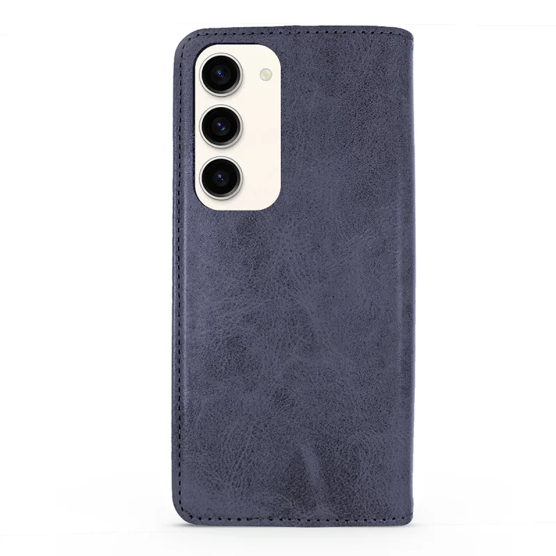 Capa Livro com Porta-Cartões Apokin para Samsung Galaxy S23 Plus em Pele Sintética Azul - Imagem 3