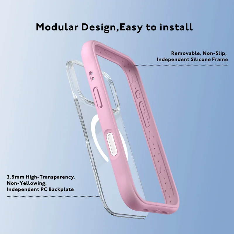 Capa Apokin Youngkit Dynamic Series II para iPhone 17 Pro / 18 Pro Magnética Rosa - Imagem 4