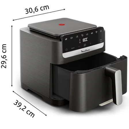 Fritadeira de Ar Moulinex Easy Fry Mega Compact EZ866H 7,5 L 2020 W 8 Programas Cinzento Escuro - Imagem 3