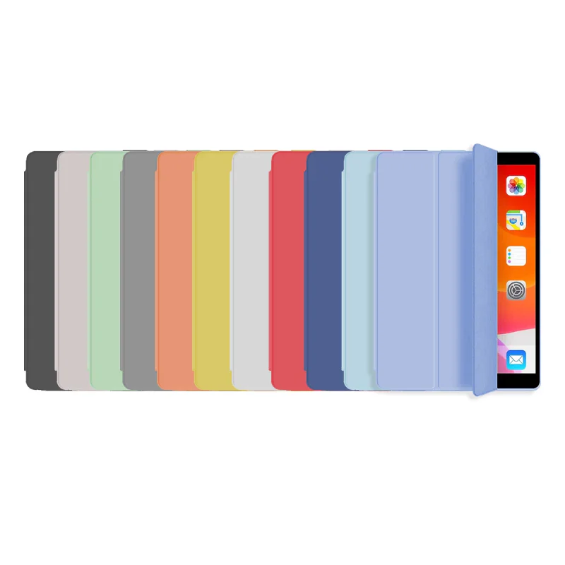 Capa Smart Cover V2 Apokin para iPad 9,7 polegadas 2/3/4 com Porta-Lápis Bege - Imagem 1