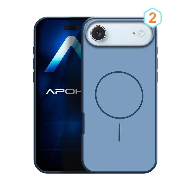 Capa de Silicone Bicolor com MagSafe Apokin para iPhone 17 Air Variedade de cores - Imagem 3