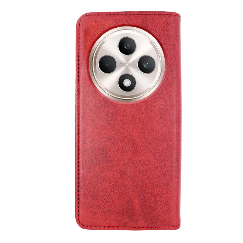 Capa Apokin para Oppo Reno 12F em Pele Sintética com Porta-Cartões Rosa - Imagem 5