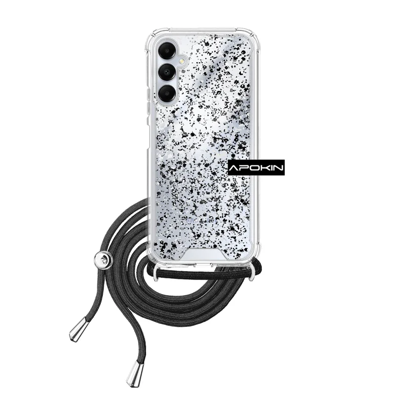 Capa em Gel Apokin para Samsung Galaxy A05s Transparente com Cordão Preto - Imagem 5