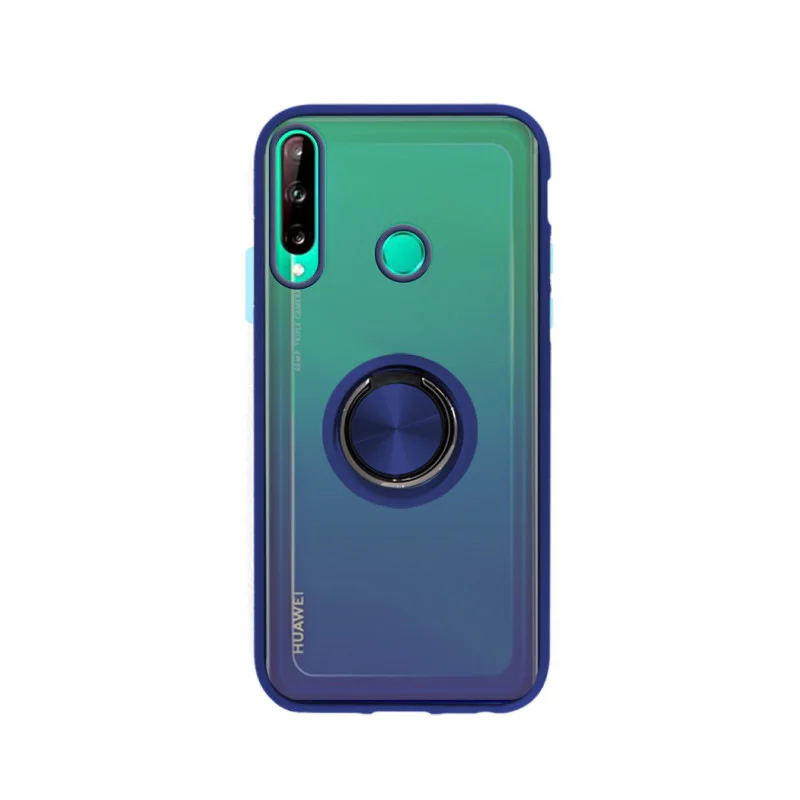 Capa Apokin para Huawei P40 Lite E em Gel Fumado com Suporte Azul - Imagem 4