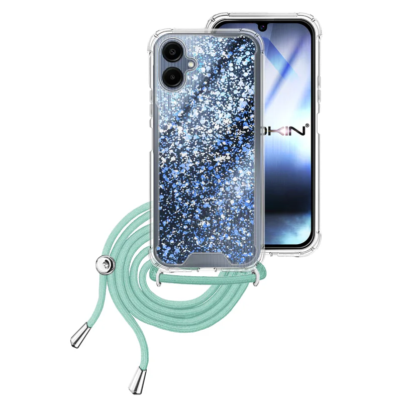 Capa Apokin Gel Transparente com Cordão para Samsung Galaxy A06 Rosa - Imagem 4