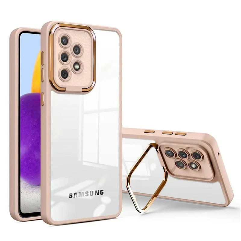 Capa Apokin Antichoque Transparente com Suporte para iPhone 13 Aro em Alumínio Lilás - Imagem 6