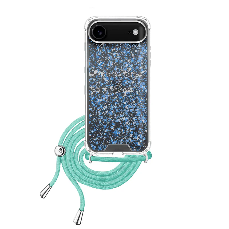 Capa de Gel Apokin para iPhone 17 Air Transparente com Cordão Preto - Imagem 4