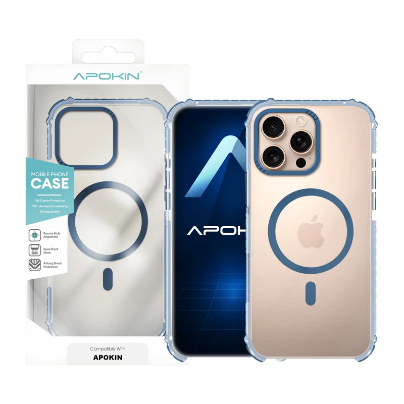 Capa Apokin Rock para iPhone 15 Pro com MagSafe Azul - Imagem 3